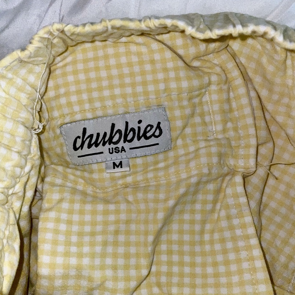 Yellow Seersucker Chubbies med